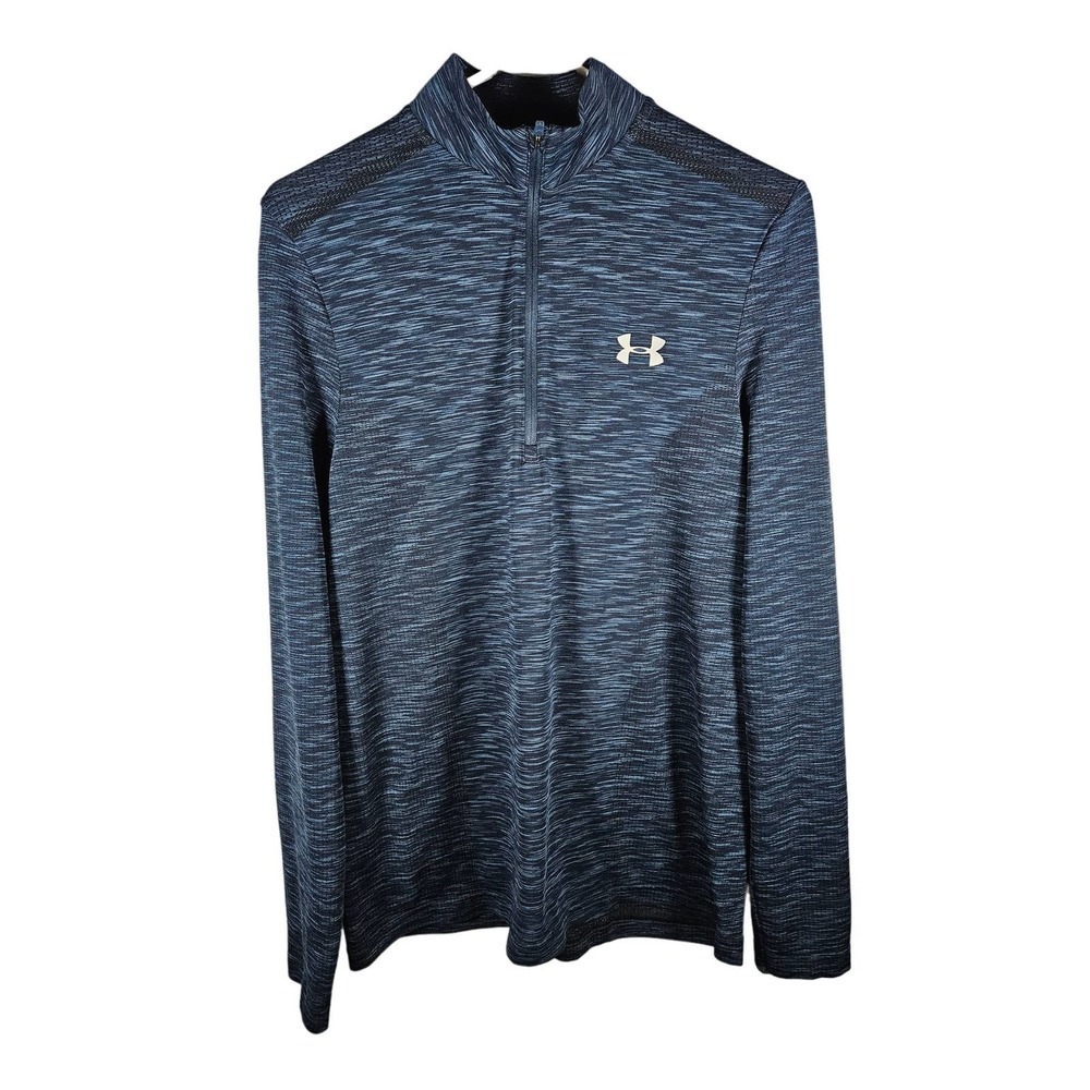 Under Armour Men's Long Sleeve Sweatshirt‎ Heatgear Blue Medium Logo
